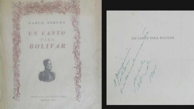 Portada del poema Un Canto para Bolívar de Pablo Neruda