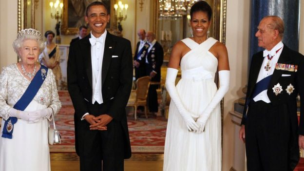 The Queen and Prince Philip hosted the Obamas for dinner in 2011