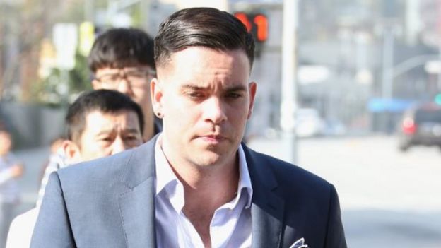 Mark Salling arrives for a court appearance at United States Courthouse - Central District of California on June 3, 2016