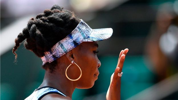 Venus Williams at the French Open in Paris