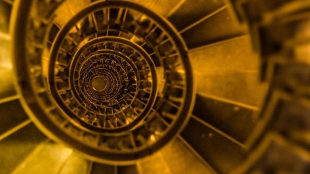 La escalera de caracol en The Monument