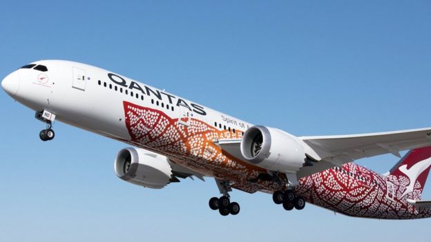 Handout photo from Qantas on 24 March 2018 shows Qantas 787-9 Dreamliner