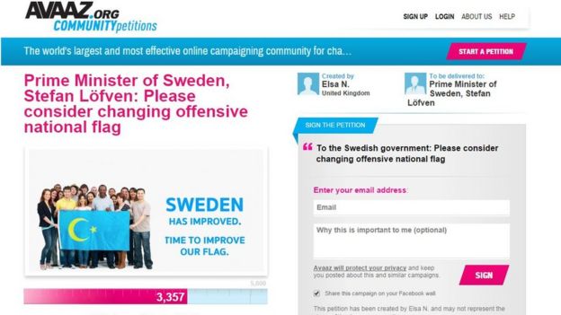 A picture of the Avaaz petition. The petition that 4channers hoped would go viral attracted a few thousand signatures before it was taken down