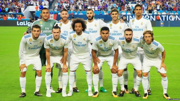 Real Madrid line up