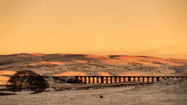 Snow covered hills