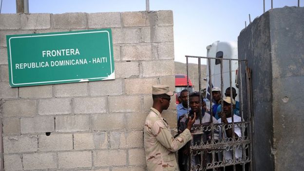 Puesto fronterizo entre República Dominicana y Haití.