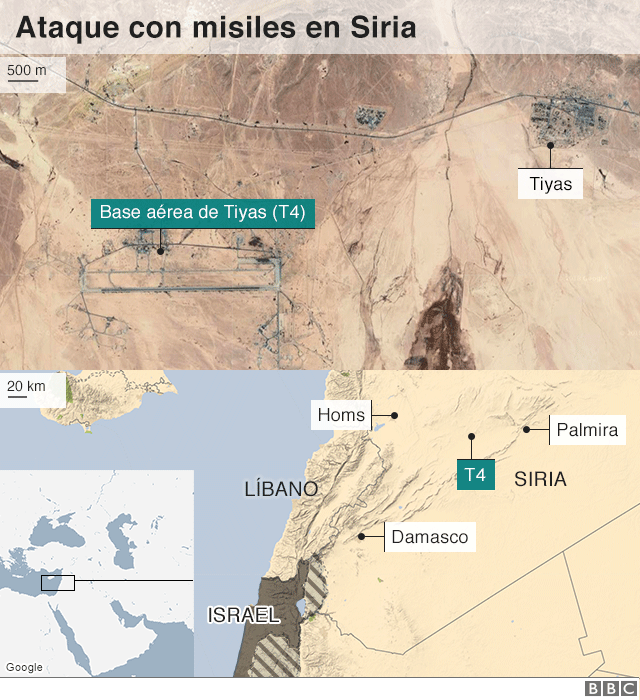 Mapa de la base Siria