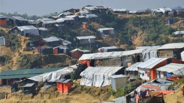 Campo de refugiados rohingyas en Bangladesh.