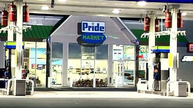 Pride petrol station in the city of Chicopee