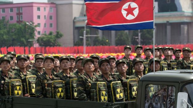 Desfile militar en Pyongyang