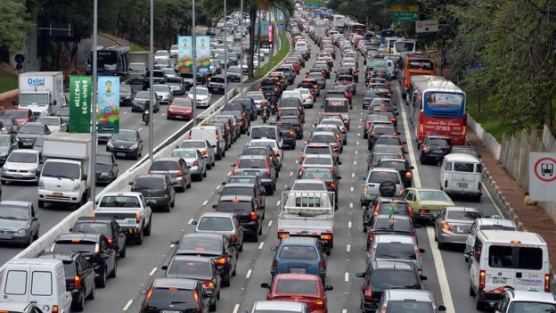 Sao Paulo traffic jam