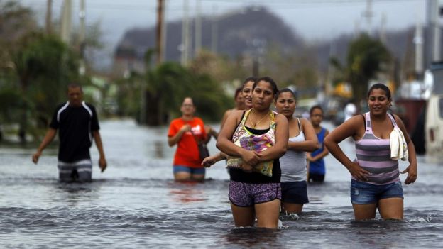 Inundaciones en Puerto Rico, tras el paso del huracán María