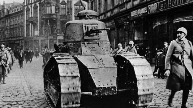 El tanque ligero francés Renault FT-17 Foto: Three Lions/Getty Images