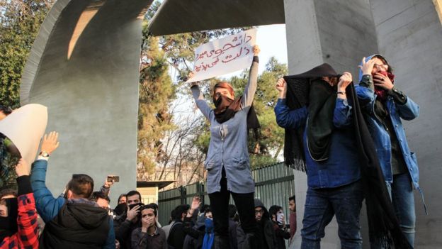Tahran'daki gösteriler