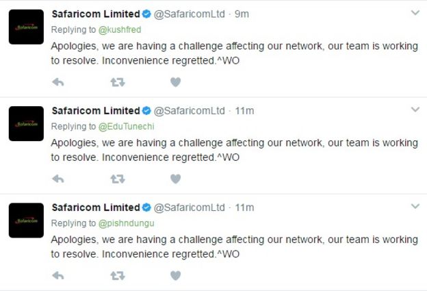 Majibu ya Safaricom kwa wateja waliokuwa wakilalamikia kampuni hiyo kwenye Twitter