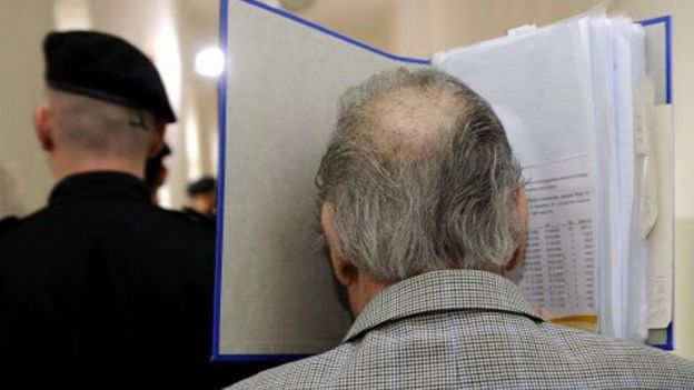 Josef Fritzl llegando a su juicio en 2009