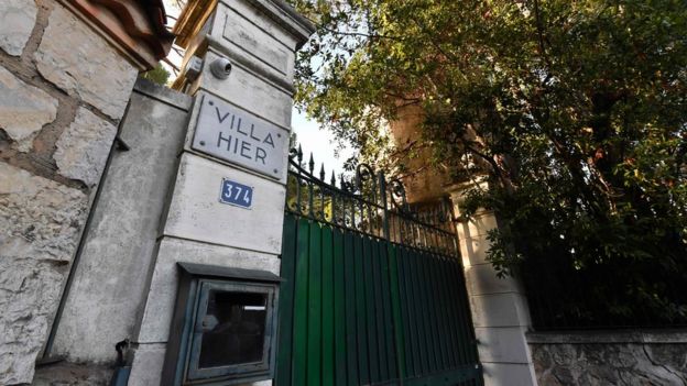 The entrance to Mr Kerimov's villa in the south of france