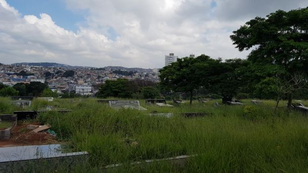 Túmulos do cemitério da Vila Nova Cachoeirinha