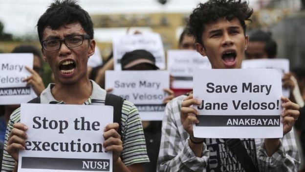 Protesta callejera en Filipinas.