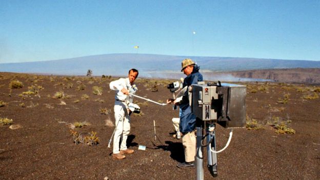 Equipos de la NASA en El Picante, Sonora.