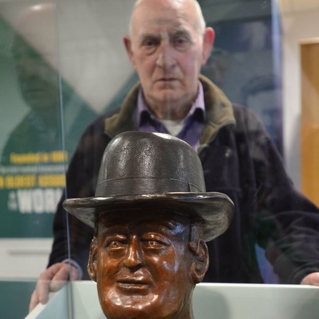 Sculptor Joe Doran gazes at his handiwork