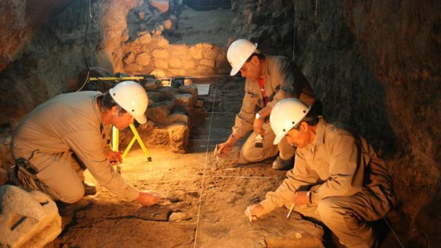Excavación en Teotihuacán