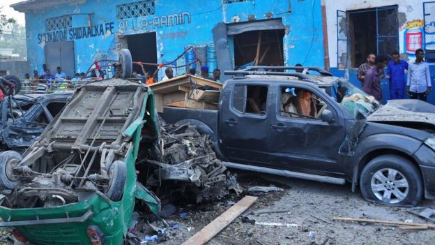 последствия взрыва в столице Сомали