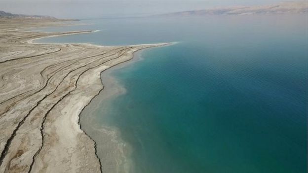 Imagen de la costa del Mar Muerto.