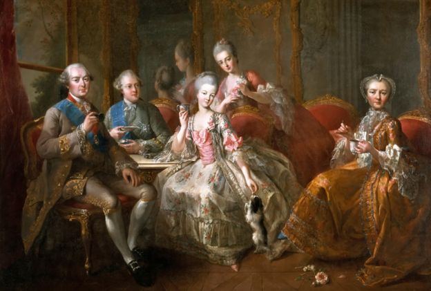 El Duque de Penthièvre y su familia, pintado por Jean-Baptiste Charpentier