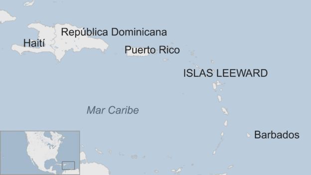 Mapa Islas Leeward