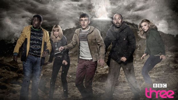 Daniel Kaluuya alongside co-stars in BBC Three drama The Fades.