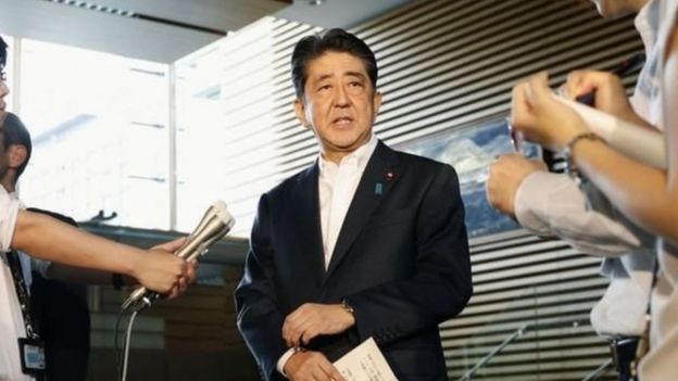 Waziri mkuu wa japan Shinzo Abe amesema urushwaji huo wa makombora ambao haujawahi kutokea , umeleta kitisho kikubwa kwa taifa lake.