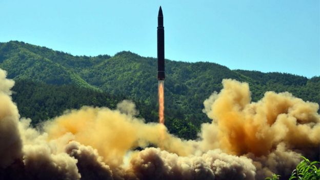 Lanzamiento de un misil de Corea del Norte.