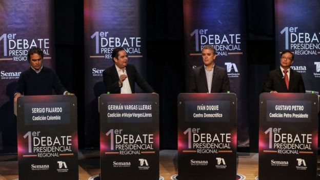 Debate presidencial na Colômbia