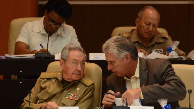 Raúl Castro y Díaz-Canel.