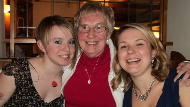 Doreen Dunn with her two granddaughters in 2010 Doreen Dunn with her two granddaughters in 2010. Image copyright Family Photo