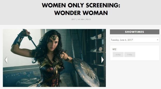 Sinema salonunun internet sitesinde, kadınlara özel iki gösterim için tüm biletlerin tükendiği görüldü.