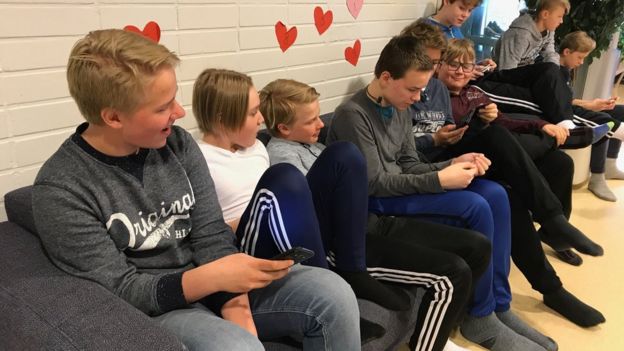 Дети в финской школе