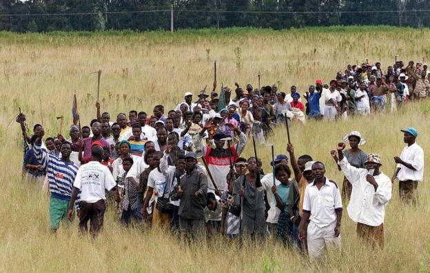 Una protesta en Zimbabue