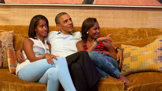 Obama na mabinti wake