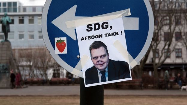 элемент кампании оппозиции против премьера Исландии