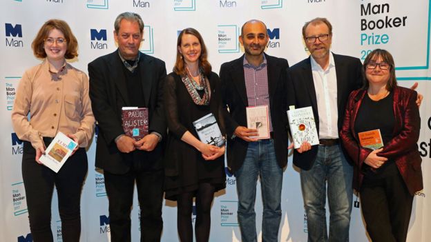 The Man Booker nominees Fiona Mozley, Paul Auster, Emily Fridlund, Mohsin Hamid, George Saunders and Ali Smith