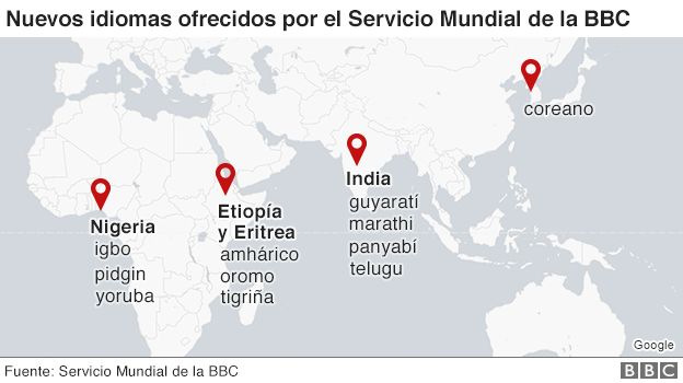 Mapa de idiomas
