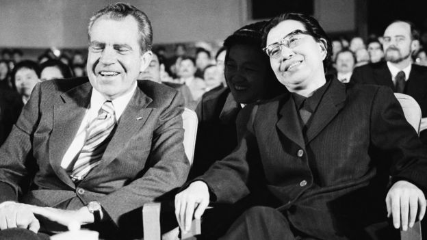 Jiang Qing y Richard Nixon
