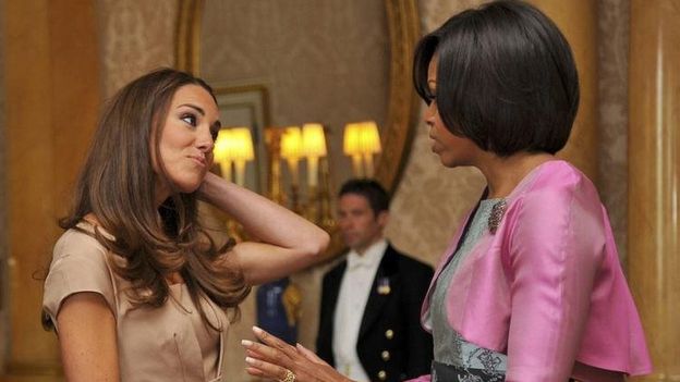 Michelle Obama, meets the Duchess of Cambridge