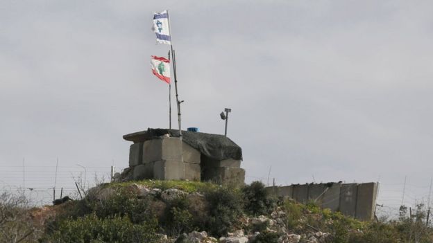 Puesto militar en la frontera entre Israel y Líbano.