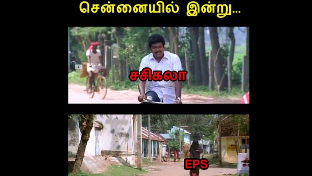 ''சின்னம்மா ரிட்டர்ன்ஸ்'': ட்விட்டரில் கலக்கும் 'சசிகலா' மீம்கள்