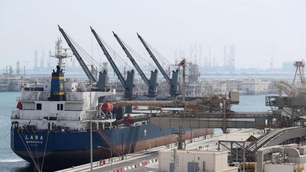 Puerto de exportación de gas natural licuado en Qatar