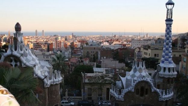 Barcelona city view