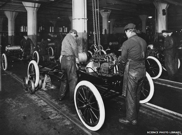 Ford production in the early 1900s